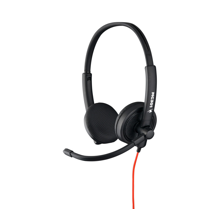 MC301 AURICULAR Y CASCO AURICULARES ALÁMBRICO DIADEMA OFICINA/CENTRO DE LLAMADAS NEGRO