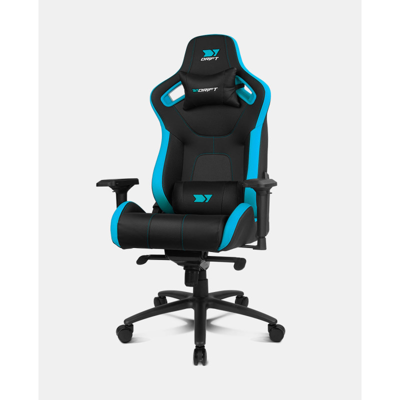 DR600BL SILLA PARA VIDEOJUEGOS BUTACA PARA JUGAR ASIENTO ACOLCHADO NEGRO, AZUL