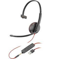 AURICULARES BLACKWIRE 3215 MONAURAL USB-A (PAQUETE)