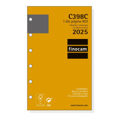 RECAMBIO ANUALIDAD 2025 FINOCAM "CLASSIC: C398" DÍA PÁGINA CATALÁN