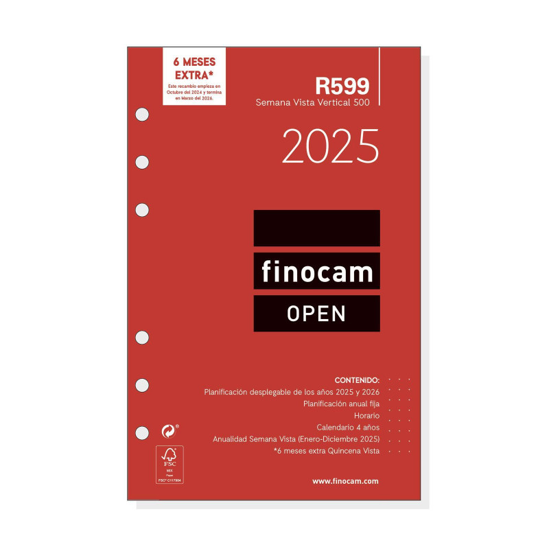 RECAMBIO ANUALIDAD 2025 FINOCAM "OPEN: R599" SEMANA VISTA CASTELLANO