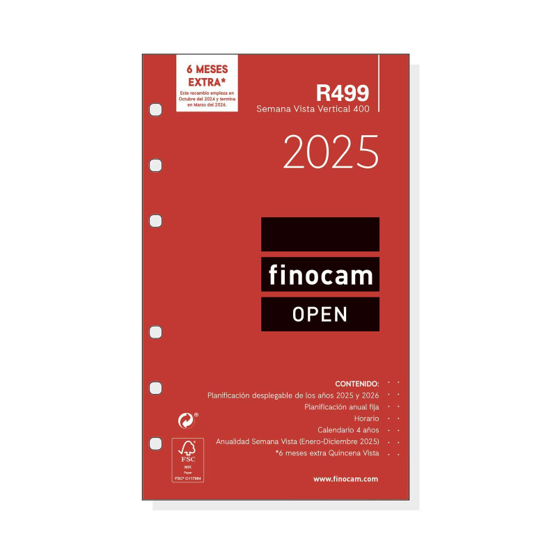 RECAMBIO ANUALIDAD 2025 FINOCAM "OPEN: R499" SEMANA VISTA CASTELLANO