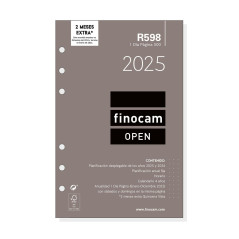 RECAMBIO ANUALIDAD 2025 FINOCAM "OPEN: R598" DÍA PÁGINA CASTELLANO