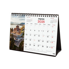 CALENDARIO SOBREMESA 2025 FINOCAM "IMÁGENES: MARAVILLAS DEL MUNDO" CASTELLANO