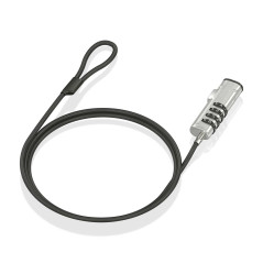 CABLE DE SEGURIDAD TIPO NANO CON CERRADURA DE COMBINACIÓN PARA ORDENADOR, MONITOR, PORTÁTIL 1.5M