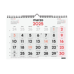 CALENDARIO DE PARED 2025 FINOCAM "NEUTRO: Nº GRANDES M" CASTELLANO