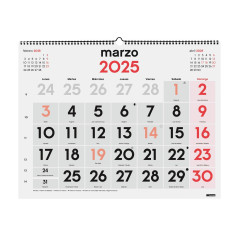 CALENDARIO DE PARED 2025 FINOCAM "NEUTRO: MIXTO XL" CASTELLANO