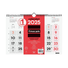 CALENDARIO DE PARED 2025 FINOCAM "NEUTRO: Nº GRANDES M" CATALÁN