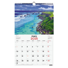 CALENDARIO DE PARED 2025 FINOCAM "IMÁGENES: PAISAJES PARADISÍACOS" CATALÁN