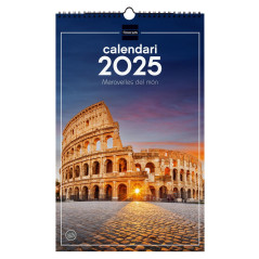 CALENDARIO DE PARED 2025 FINOCAM "IMÁGENES: MARAVILLAS DEL MUNDO" CATALÁN