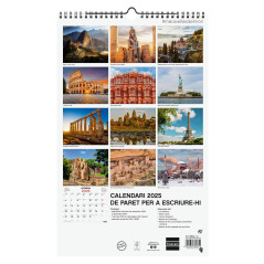 CALENDARIO DE PARED 2025 FINOCAM "IMÁGENES: MARAVILLAS DEL MUNDO" CATALÁN