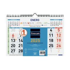 CALENDARIO DE PARED 2025 FINOCAM "COLOR: Nº GRANDES M" CASTELLANO