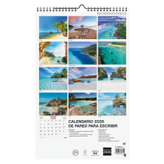 CALENDARIO DE PARED 2025 FINOCAM "IMÁGENES: PAISAJES PARADISÍACOS" CASTELLANO