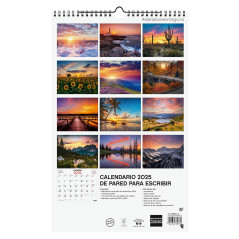 CALENDARIO DE PARED 2025 FINOCAM "IMÁGENES: ATARDECERES" CASTELLANO