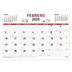 CALENDARIO MURAL 2025 MYRGA "PLANNING" 43x31cm CASTELLANO