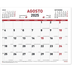 CALENDARIO MURAL 2025 MYRGA "PLANNING" 30x24,7cm CASTELLANO