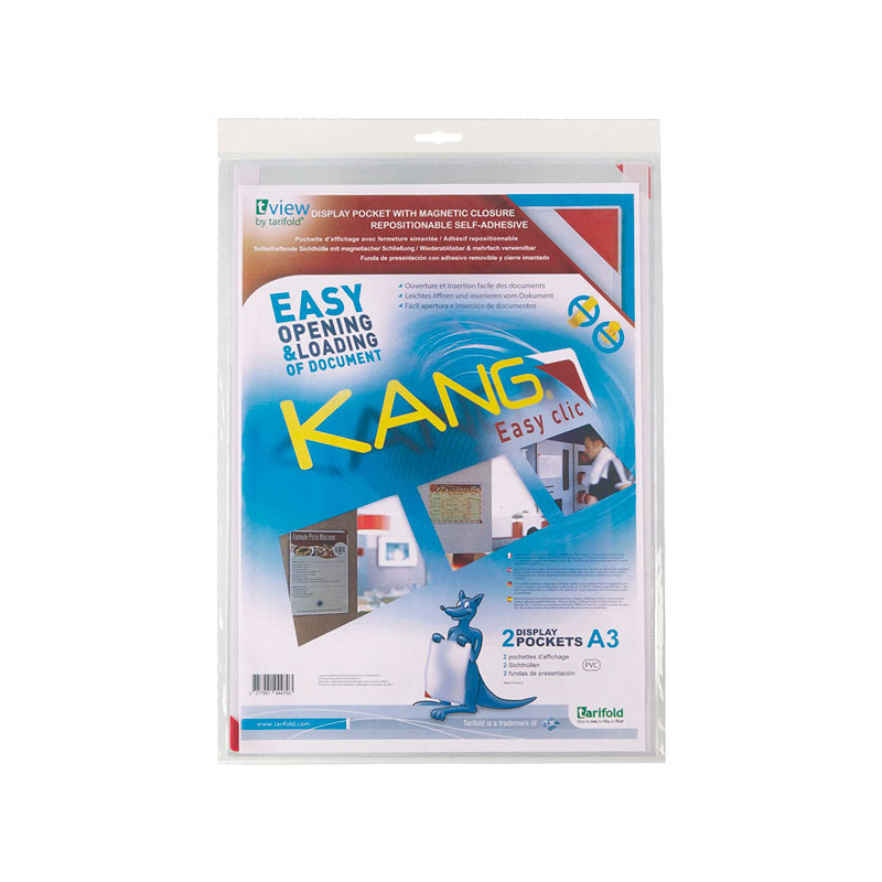 PACK 2 FUNDAS ADHESIVAS TARIFOLD KANG EASY CLIC A3