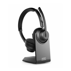 MOVEE PRO AURICULARES INALÁMBRICO DIADEMA JUEGO USB TIPO C BLUETOOTH BASE DE CARGA NEGRO