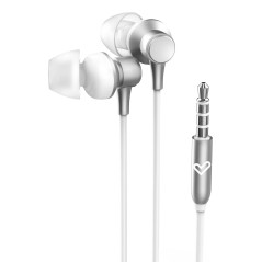 METALLIZED AURICULARES ALÁMBRICO DENTRO DE OÍDO LLAMADAS/MÚSICA PLATA, BLANCO