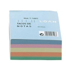 TACO 500h PAPEL LOAN 10x10cm COLORES ENCOLADO