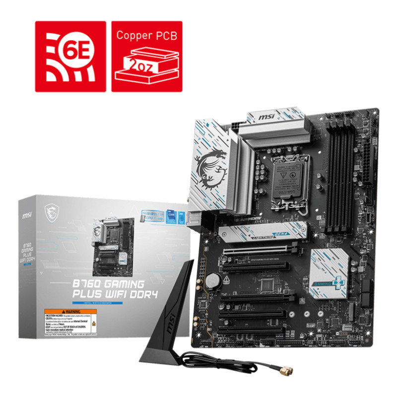 B760 GAMING PLUS WIFI DDR4 PLACA BASE INTEL B760 LGA 1700 ATX