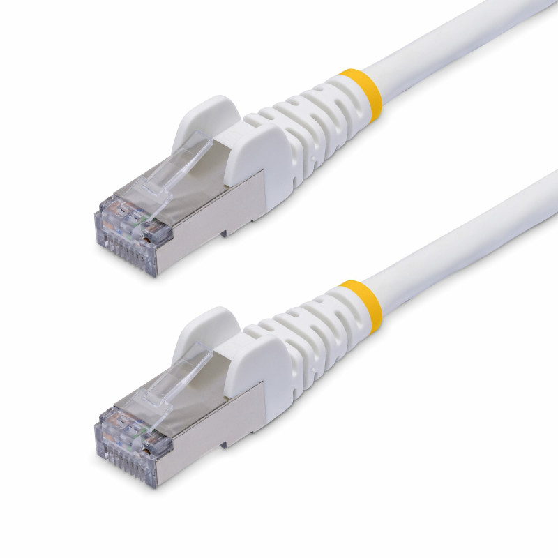 CABLE DE RED ETHERNET CAT8 BLANCO DE 2M - SNAGLESS - SIN PESTILLO - 25G/40G - 2000MHZ - POE++ 100W - 26AWG - S/FTP - ALI