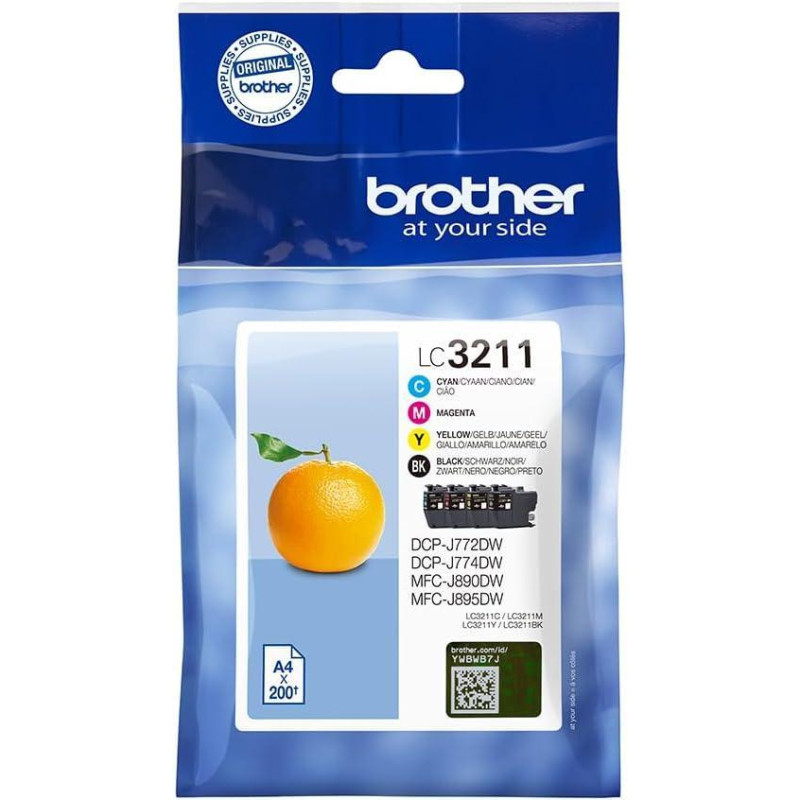 RAINBOW PACK 4 INKJET ORIGINAL BROTHER LC3211VAL