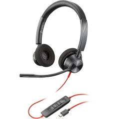 AURICULARES ESTÉREO BLACKWIRE 3320 USB-C + ADAPTADOR USB-C/A