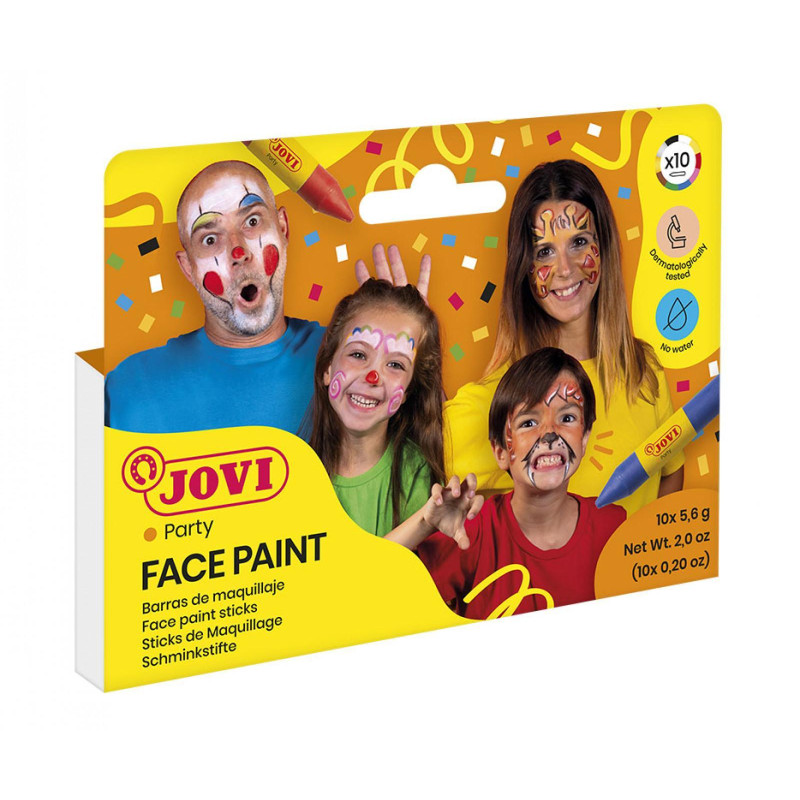 ESTUCHE 10 BARRAS MAQUILLAJE JOVI FACE PAINT