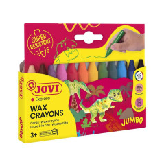 ESTUCHE 12 CERAS JOVI WAX CRAYONS JUMBO SURTIDO