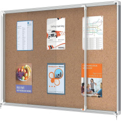 VITRINA NOBO DE CORCHO 135,5x97cm PUERTAS CORREDERAS