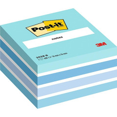 CUBO 450h NOTAS POST-IT REPOSICIONABLES 76x76mm AZUL PASTEL