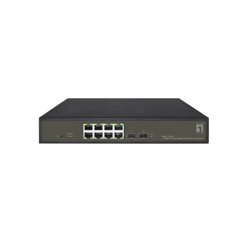 GES-2110P SWITCH GESTIONADO L2 GIGABIT ETHERNET (10/100/1000) ENERGÍA SOBRE ETHERNET (POE) NEGRO