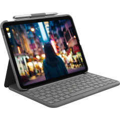 SLIM FOLIO QWERTY INGLÉS DEL REINO UNIDO BLUETOOTH GRIS