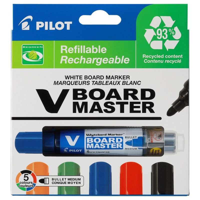 ESTUCHE 5 ROTULADORES PILOT VBOARD MASTER