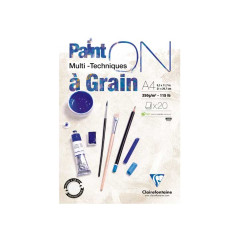 BLOC 20h CLAIREFONTAINE "PAINT`ON: À GRAIN" 250gr A4