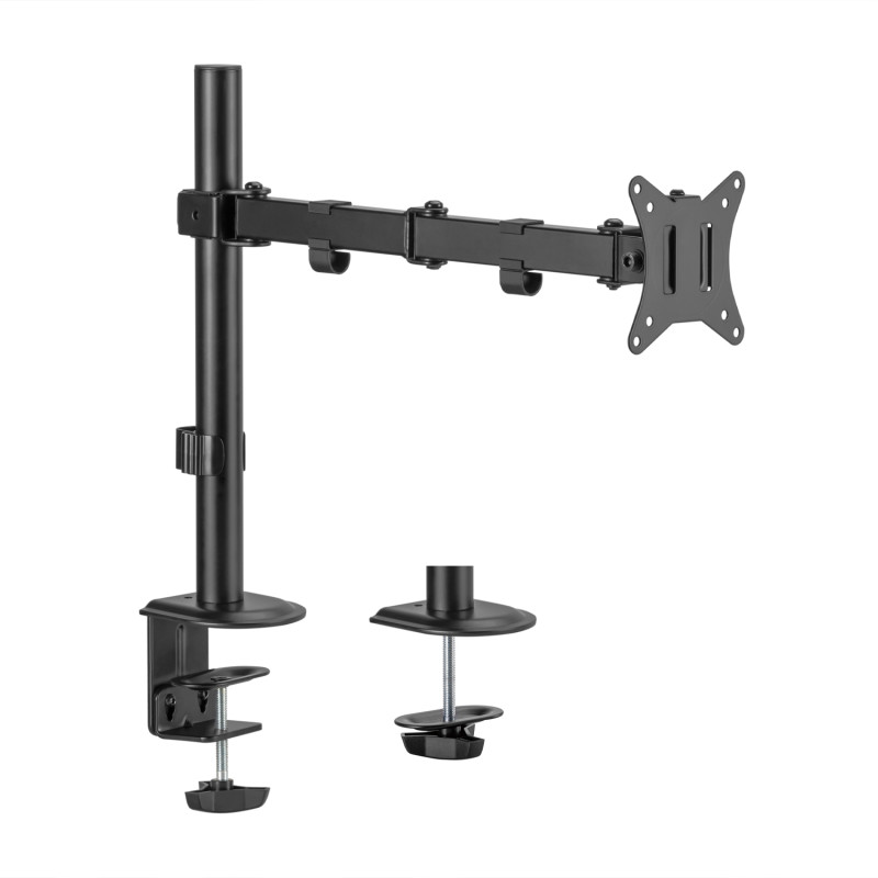 SOPORTE DE MESA ECO GIRATORIO E INCLINABLE PARA MONITOR/TV 9KG (3 PIVOTES, 1 BRAZO) DE 17-32, NEGRO