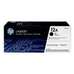 PACK DE AHORRO DE 2 CARTUCHOS DE TÓNER ORIGINAL LASERJET 12A