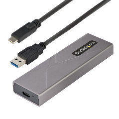 CAJA EXTERNA DE ALUNINIO USB-C 10GBPS A NVME M.2 O SSD M.2 SATA - SIN HERRAMIENTAS PARA SSD M.2 NGFF