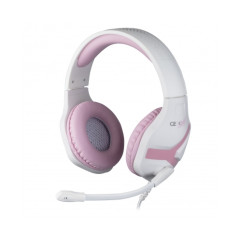 GEEK GIRL CRYSTAL AURICULARES ALÁMBRICO DIADEMA JUEGO ROSA, BLANCO