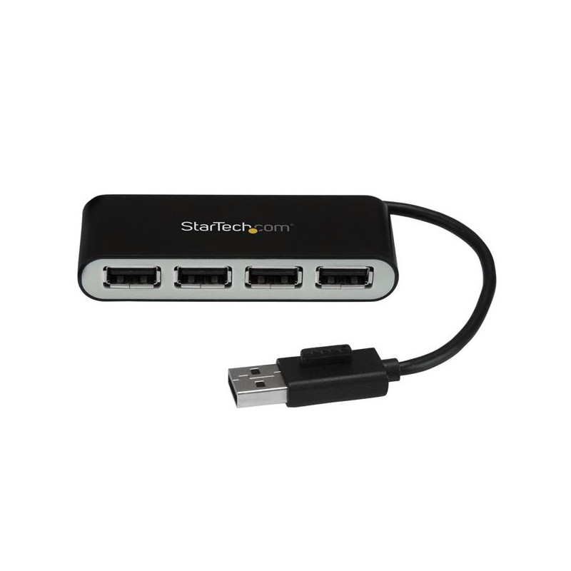 CONCENTRADOR LADRÓN USB 2.0 DE 4 PUERTOS CON CABLE INTEGRADO - HUB PORTÁTIL USB 2.0