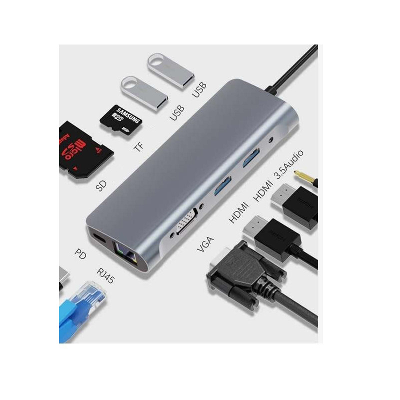 ZM-BYL-2120 HUB DE INTERFAZ USB 2.0 TYPE-C