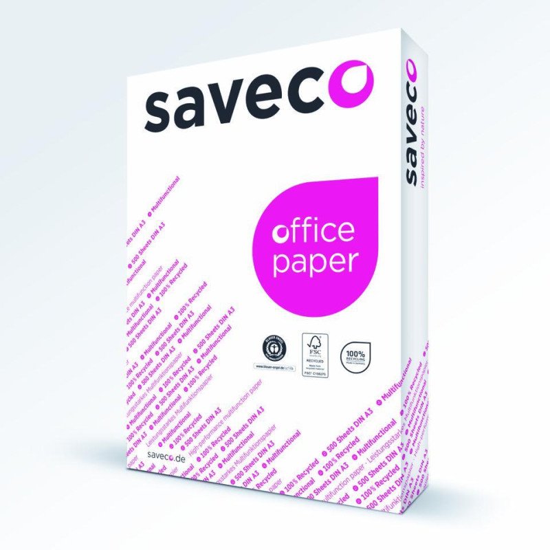 PAQUETE 500h PAPEL RECICLADO SAVECO A3