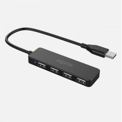 APPC46 HUB DE INTERFAZ USB 2.0 480 MBIT/S NEGRO