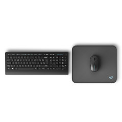 OFFICE WIRELESS SET 3 SILENT TECLADO RF INALÁMBRICO QWERTY ESPAÑOL NEGRO