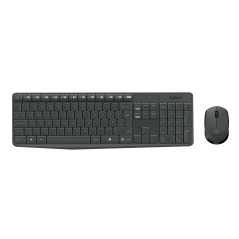 MK235 WIRELESS KEYBOARD AND MOUSE COMBO TECLADO USB QWERTY ESPAÑOL GRIS