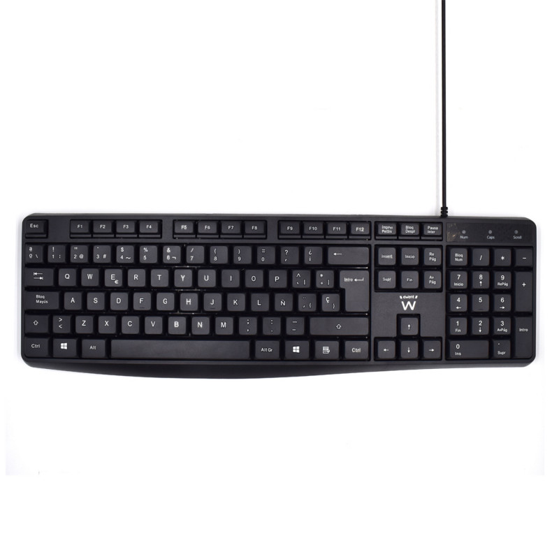 EW3001 TECLADO USB QWERTY ESPAÑOL NEGRO