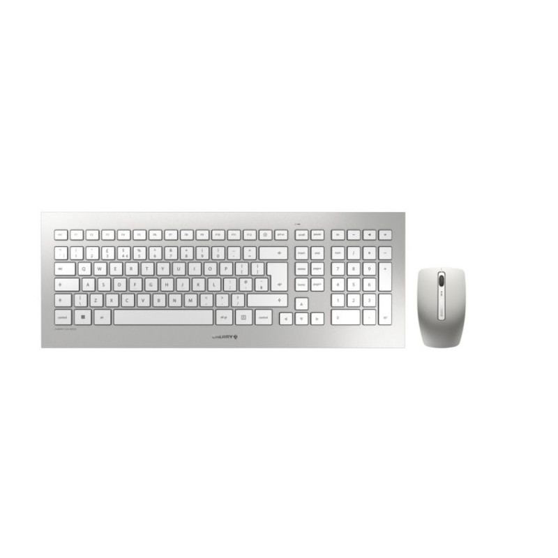 DW 8000 TECLADO RF INALÁMBRICO QWERTY ESPAÑOL PLATA, BLANCO