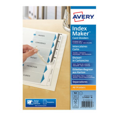 SEPARADORES PERFORADOS AVERY INDEX MAKER 12 POSICIONES