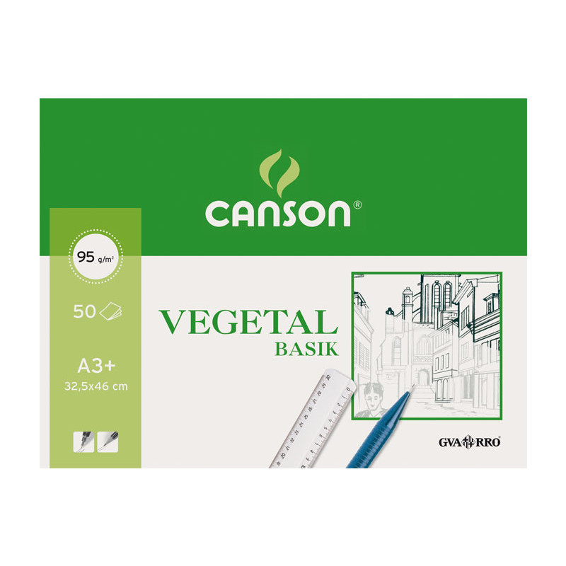 BLOC ENCOLADO 50h CANSON DE PAPEL VEGETAL A3+